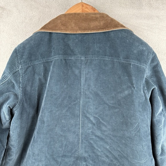 L.L. Bean Corduroy Barn Work Coat Chore Jacket Womens 1X Teal Quilted VTG 90s - Picture 3 of 12